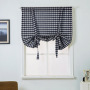 Buffalo Check Plaid Gingham Custom Fit Farmhouse Window Curtain Tie Up Shades