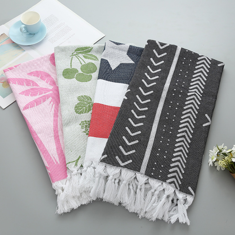 OEM Tassel Turkish Towel,  Red Turkish Beach Towel, Peshtemals Bath Towels#