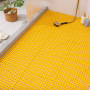 HOT Splicing non-slip hollow can be cut to customize 30*30*1cm DIY color plastic bathroom mat with suction cup