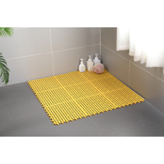 HOT Splicing non-slip hollow can be cut to customize 30*30*1cm DIY color plastic bathroom mat with suction cup