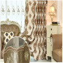 Jacquard Curtain Fabric China, Sheer Embroidered European Curtains With Valance For The Living Room Luxury/