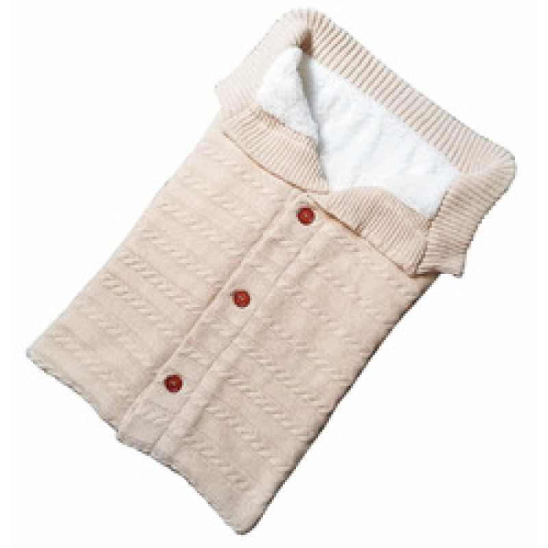 Niedlicher, gestrickter Häkelschlafsack für Neugeborene, Baby-Wickeldecke, Schlafsack