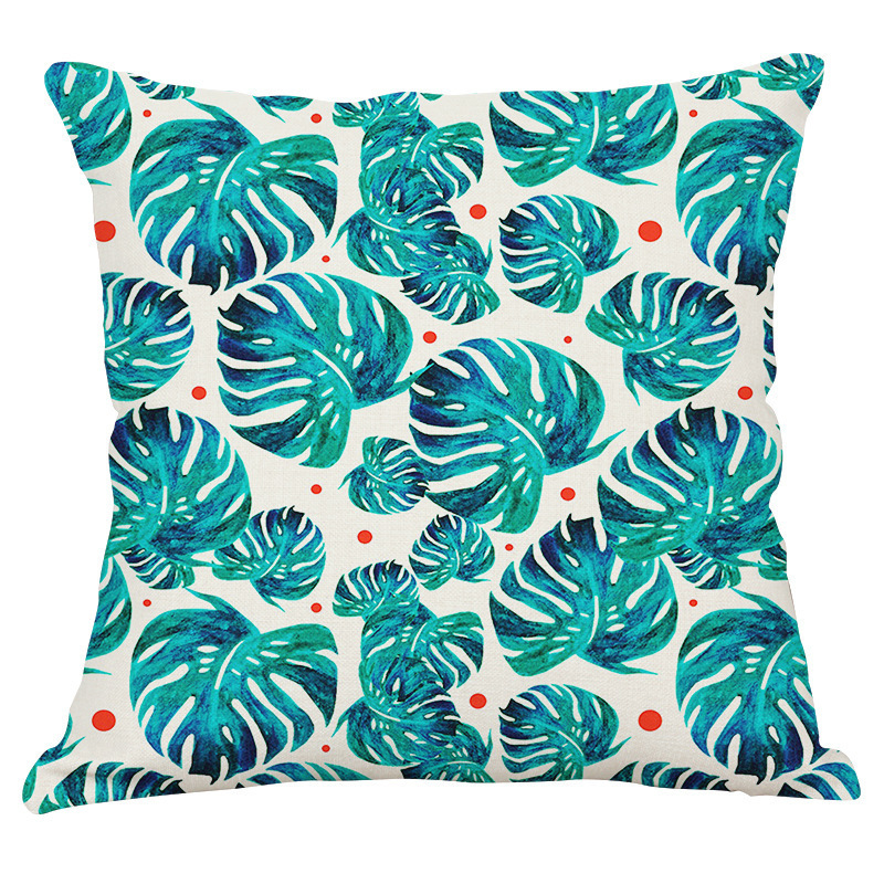 Custom Made Outdoor Furniture Tropical Leaves Cushion Chair Cover,King Size Throw Pillow Covers For Home Decor/