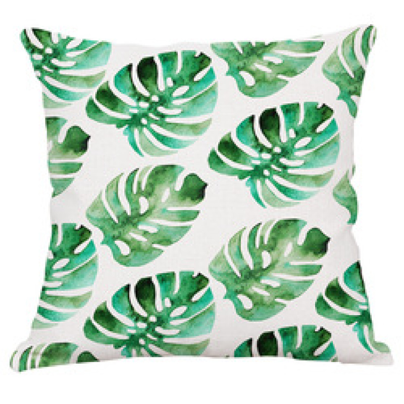 Custom Made Outdoor Furniture Tropical Leaves Cushion Chair Cover,King Size Throw Pillow Covers For Home Decor/