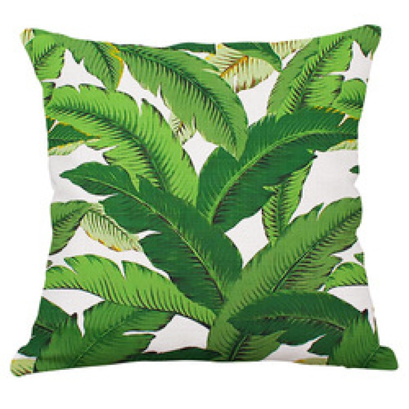 Custom Made Outdoor Furniture Tropical Leaves Cushion Chair Cover,King Size Throw Pillow Covers For Home Decor/