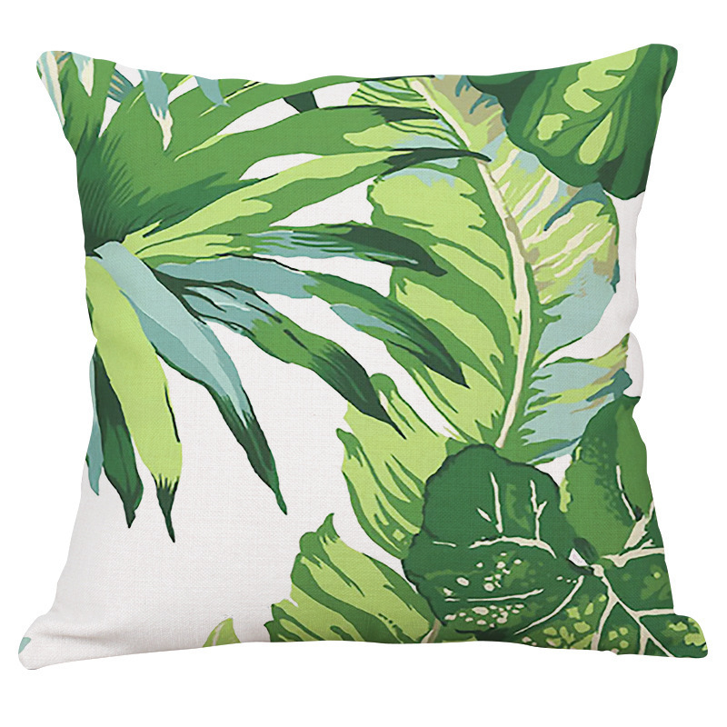 Custom Made Outdoor Furniture Tropical Leaves Cushion Chair Cover,King Size Throw Pillow Covers For Home Decor/