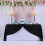 Custom Shiny Sequins Beautiful  Christmas Decorative Party Rectangle sheer gold beaded lace overlay tablecloth For Wedding