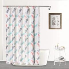Waffle Bathroom Waterproof Curtains, Polyester Custom Shower Curtain With Hooks $