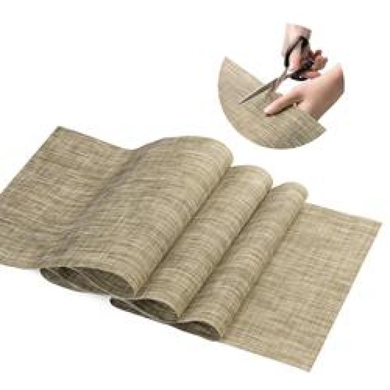 Table Runner Damask Circle Linen Centre Topper Ornament  30 x 100 cm sage indian satin table runners luxury