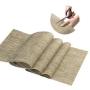 Table Runner Damask Circle Linen Centre Topper Ornament  30 x 100 cm sage indian satin table runners luxury