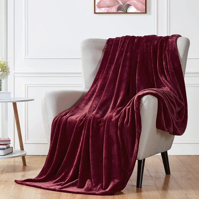 Dark Brown Color Velvet Warm Blanket For Living Room Bed Flannel Winter  Blanket/