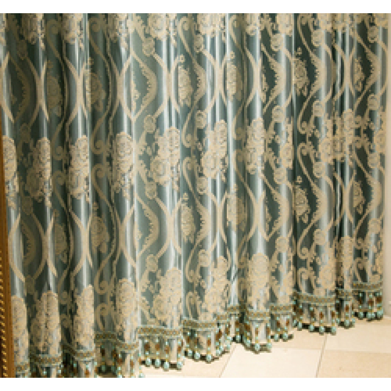 Tende Classiche Di Lusso, Blackout Jacquard Curtains With Valance Designs/