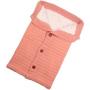 Newborn Baby Knitting Wool Crochet Sleeping Bag Button Swaddle Wrap Swaddling Blanket/