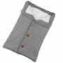 Newborn Baby Knitting Wool Crochet Sleeping Bag Button Swaddle Wrap Swaddling Blanket/