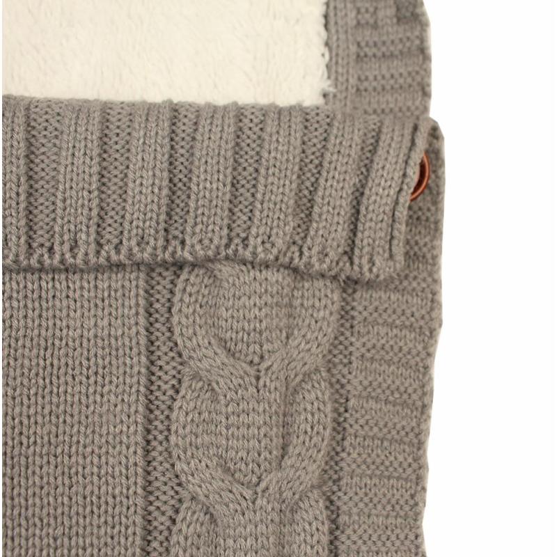 Newborn Baby Knitting Wool Crochet Sleeping Bag Button Swaddle Wrap Swaddling Blanket/