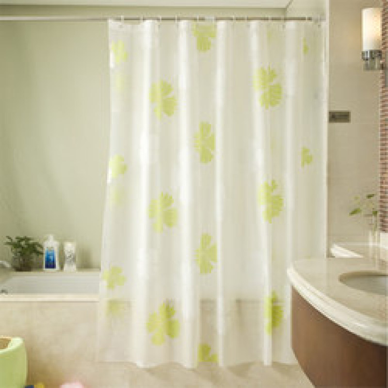 Bathroom Shower Curtain Tarpaulin Set, Bathroom Thickened Mildew Curtain Free Punching Shower Partition/