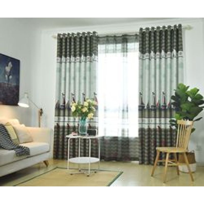 China Luxury Curtains Designs Printed Curtain For kids, Online Sale Used Bedroom Curtain Panel/
