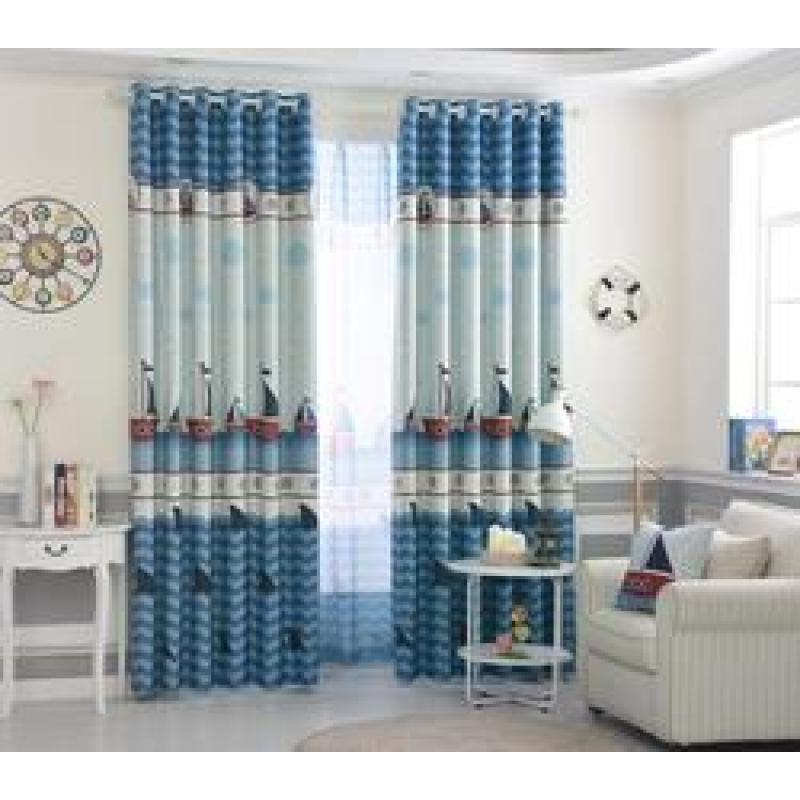China Luxury Curtains Designs Printed Curtain For kids, Online Sale Used Bedroom Curtain Panel/