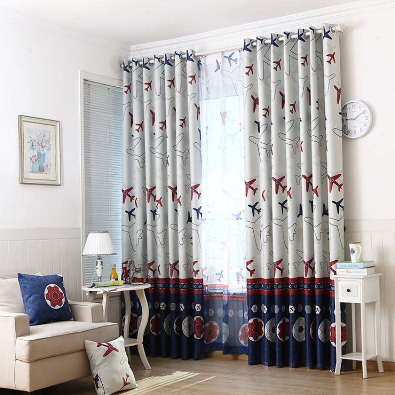 China Luxury Curtains Designs Printed Curtain For kids, Online Sale Used Bedroom Curtain Panel/