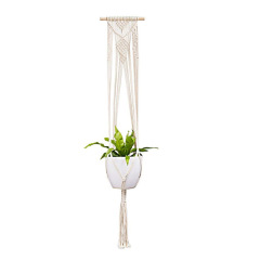 Macrame Plant Hangers - 4 Pack, In Different Designs - Handmade Indoor Wall Hanging Planter Plant Holder - Modern Boh