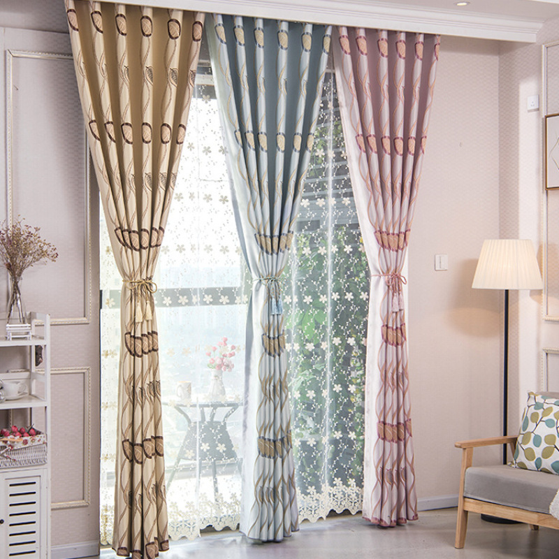 Latest Curtain Fashion Designs Blackout Curtain Fabric, Amazon Top Seller 2019 Jacquard Damask Curtain For Bedroom Set/