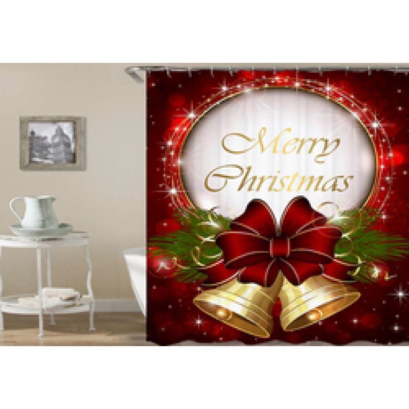 Drop Shipping Great Merry Christmas Designs Shower  Curtain Waterproof Shower Curtain/