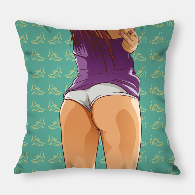 Home Decor Vintage Lady Girl Star Ass Pinup Digital Printed Cushion Cover, Fashion Throw Car Office Sofa Pillowcase/