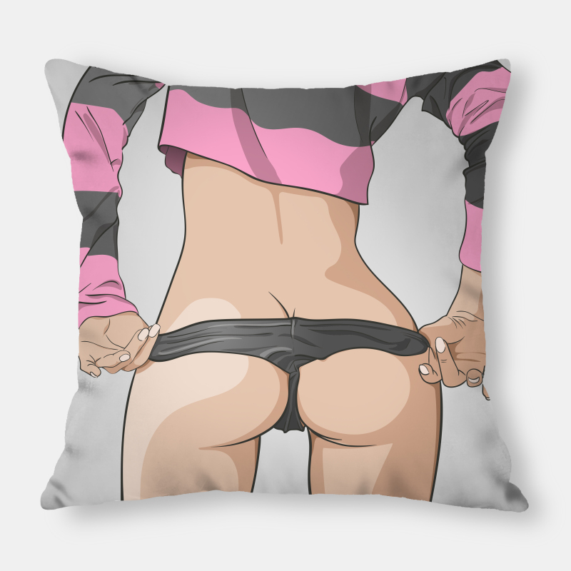 Home Decor Vintage Lady Girl Star Ass Pinup Digital Printed Cushion Cover, Fashion Throw Car Office Sofa Pillowcase/