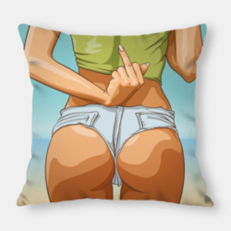 Home Decor Vintage Lady Girl Star Ass Pinup Digital Printed Cushion Cover, Fashion Throw Car Office Sofa Pillowcase/