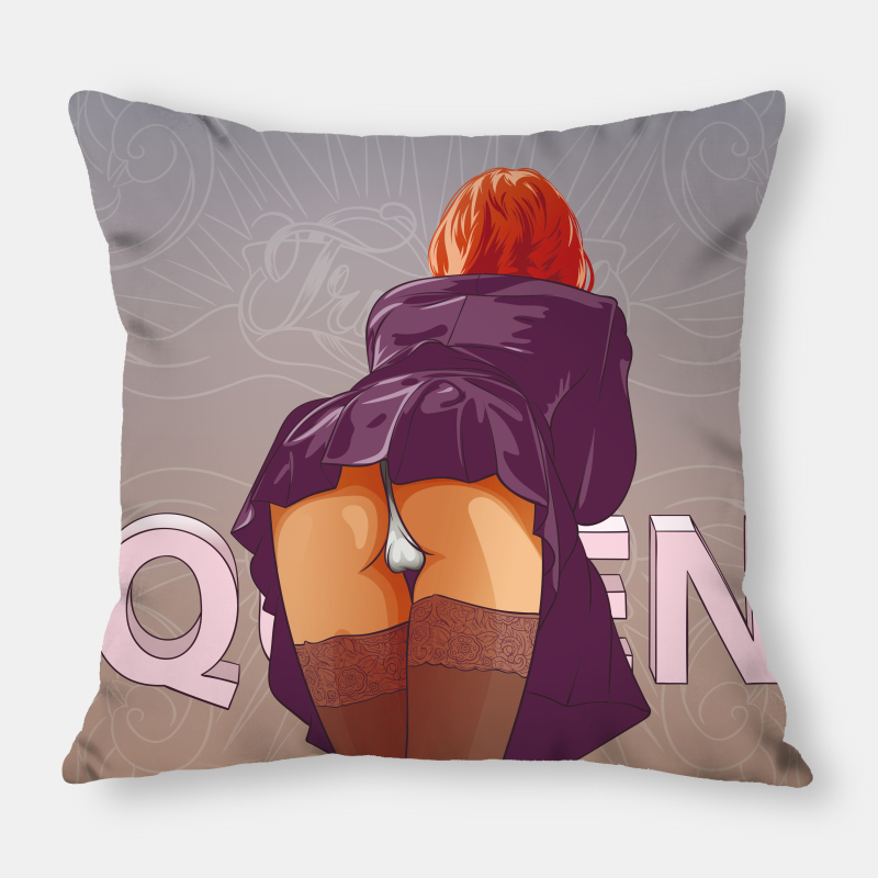 Home Decor Vintage Lady Girl Star Ass Pinup Digital Printed Cushion Cover, Fashion Throw Car Office Sofa Pillowcase/