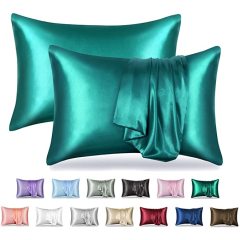 Satin Pillowcase Pillow Covers for Hair and Skin, Satin with Envelope Closure, Queen Size PVC Bag Support 20 X 30 Inches YK
