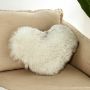 Heart Shaped Faux Wool Fur Cushion Cover Velvet Fluffy Soft Plush Pillow Case Slipcover,Customis Cushion Cover Custom/
