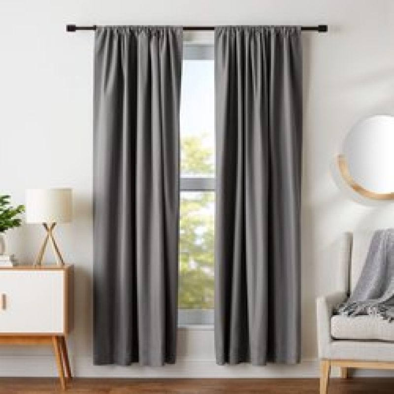 Cross-border electricity supplier Curtains , High Shading Thick Modern Solid Blackout Curtain#