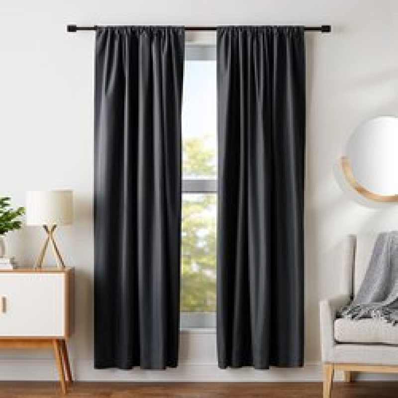 Cross-border electricity supplier Curtains , High Shading Thick Modern Solid Blackout Curtain#