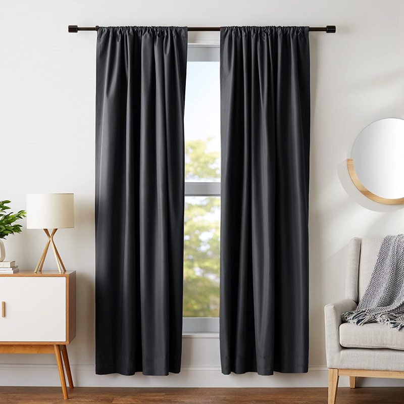 Cross-border electricity supplier Curtains , High Shading Thick Modern Solid Blackout Curtain#