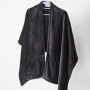 Flannel shawl blanket dark grain solid color cool office blanket nap air conditioning recreational  Cape blanket /