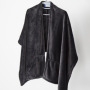 Flannel shawl blanket dark grain solid color cool office blanket nap air conditioning recreational  Cape blanket /