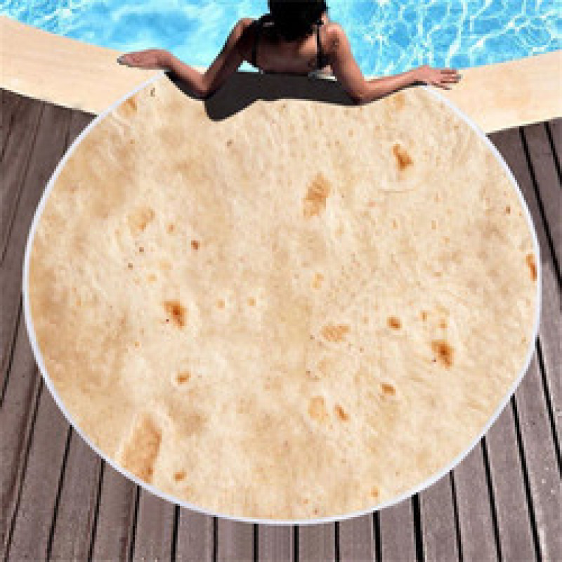 Giant Flour Tortilla Throw Blanket, Novelty Tortilla Blanket,Soft And Comfortable Flannel Taco Blanket For Kid#