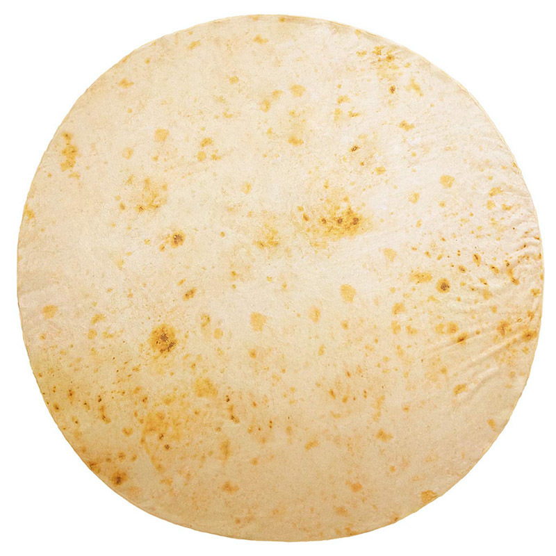 Giant Flour Tortilla Throw Blanket, Novelty Tortilla Blanket,Soft And Comfortable Flannel Taco Blanket For Kid#