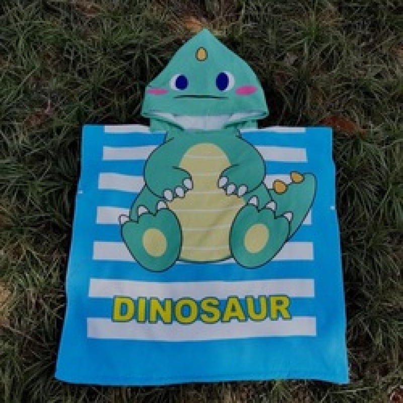 Cartoon Printing Microfiber Poncho Kids' Towels,Swim Beach Towel,  Hooded Bath Towel#