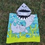 Cartoon Printing Microfiber Poncho Kids' Towels,Swim Beach Towel,  Hooded Bath Towel#