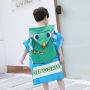 Cartoon Printing Microfiber Poncho Kids' Towels,Swim Beach Towel,  Hooded Bath Towel#