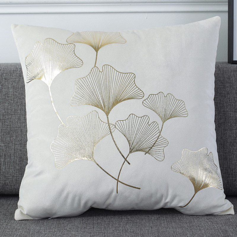 Velvet Personalized Bronzing Pillow Cover, Outdoor Fabric Painting Designs Cushion Cover/