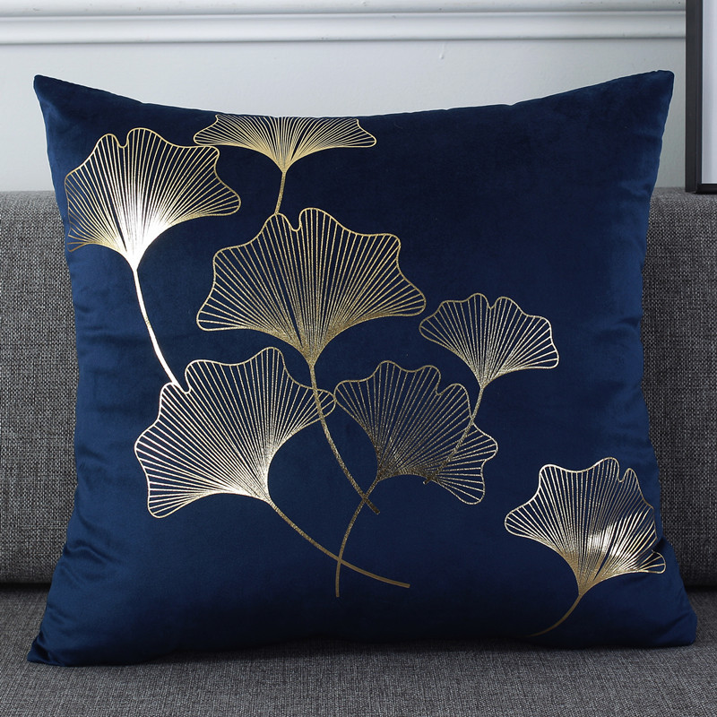 Velvet Personalized Bronzing Pillow Cover, Outdoor Fabric Painting Designs Cushion Cover/