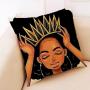 American Style African Black Woman Cushion Cover 65X65, Custom Outdoor Cushion/
