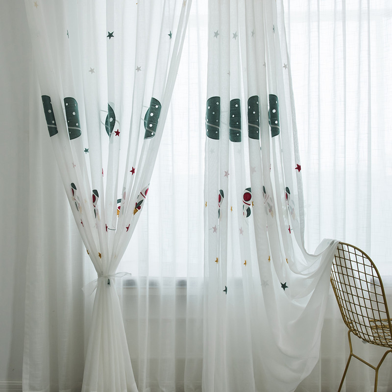 Super Soft  Nazil Curtains , Cheap Kids Beroomd Curtain Embroidery Sheer/