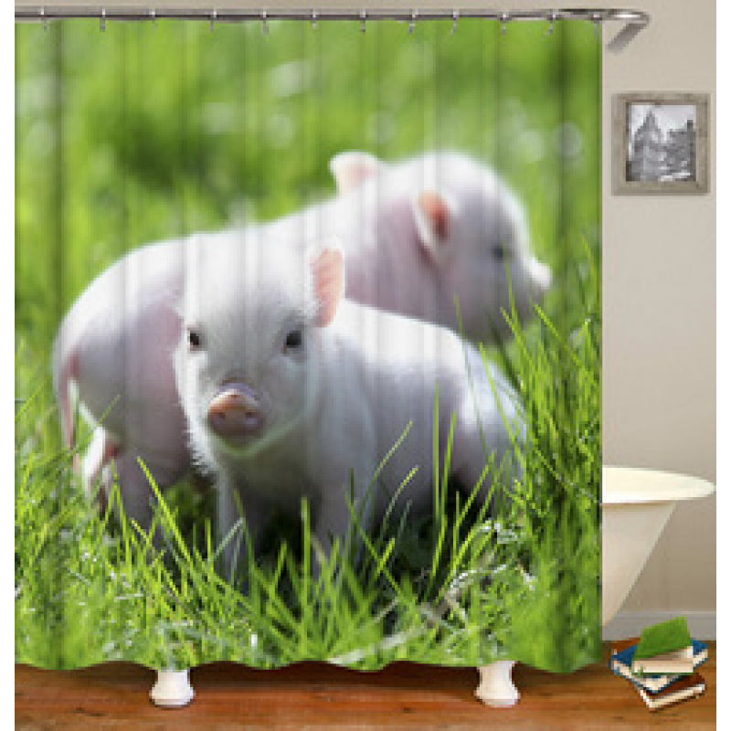 2021 Popular Waterproof Fabric,3D Print Deco Animal Style Bathroom Curtain, 180*180cm Size Customized Design Shower Curtain#