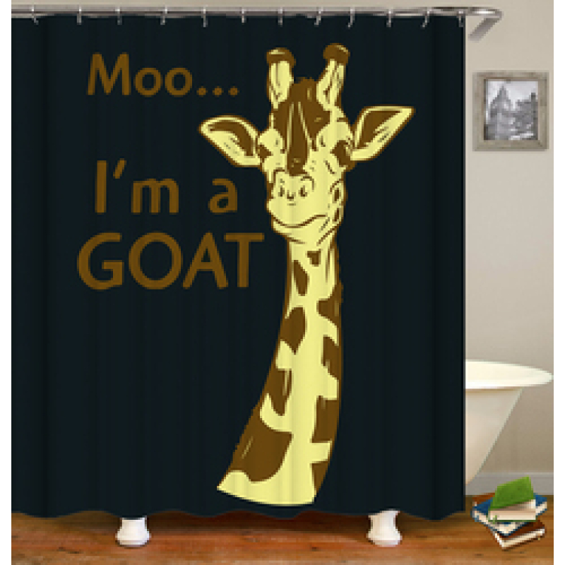 2021 Popular Waterproof Fabric,3D Print Deco Animal Style Bathroom Curtain, 180*180cm Size Customized Design Shower Curtain#