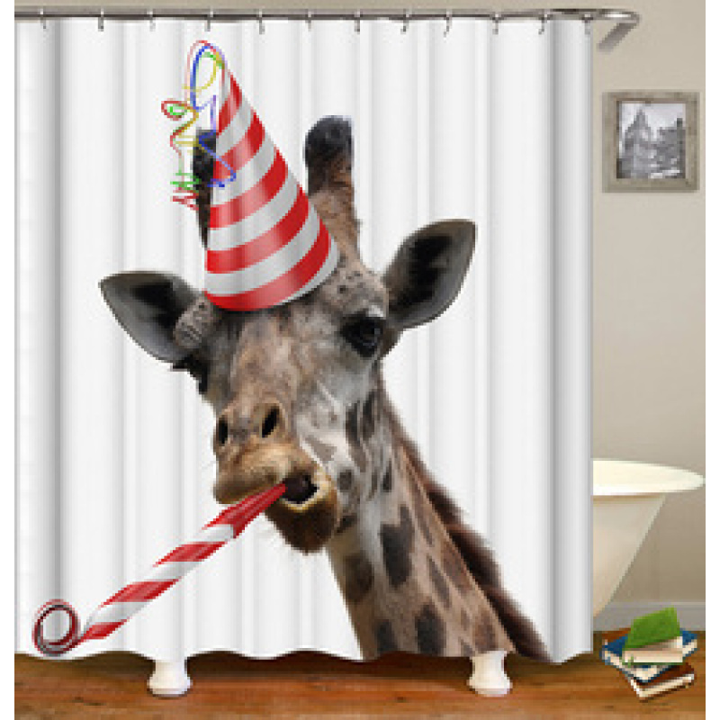 2021 Popular Waterproof Fabric,3D Print Deco Animal Style Bathroom Curtain, 180*180cm Size Customized Design Shower Curtain#