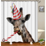 2021 Popular Waterproof Fabric,3D Print Deco Animal Style Bathroom Curtain, 180*180cm Size Customized Design Shower Curtain#